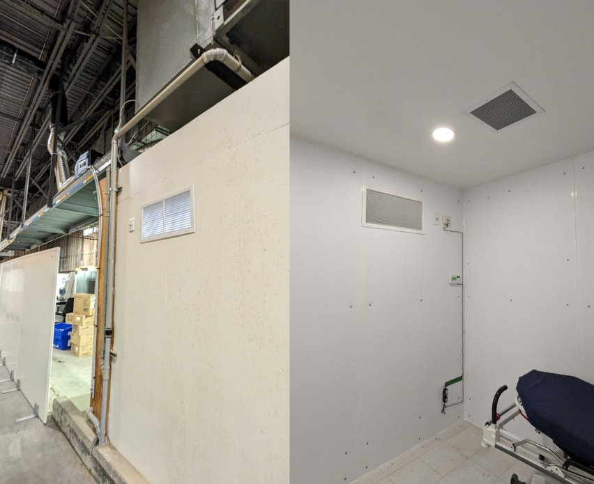 Diagramme salle à pression négative