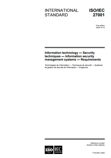ISO 27001 Couverture
