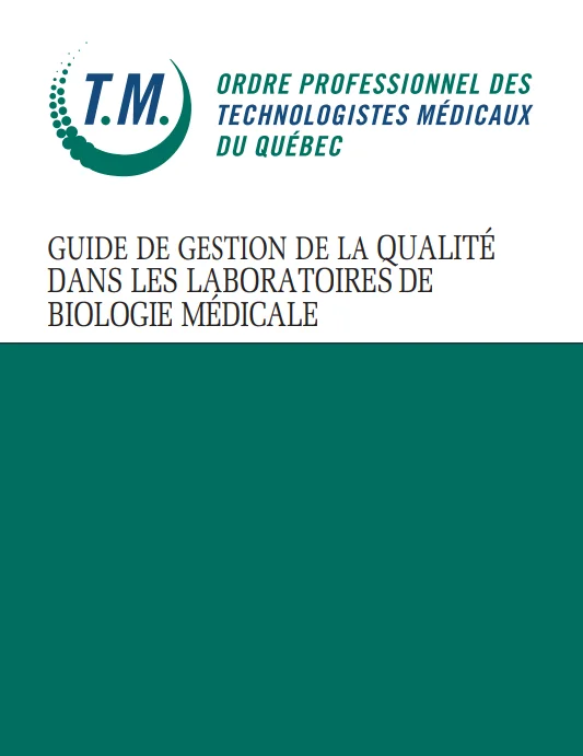 Guide de qualité laboratoires du Québec Couverture